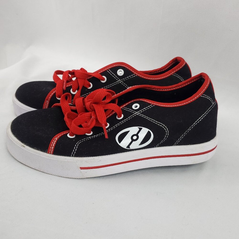 Heelys Red Black White Roller Heel Red Laces Sneakers Sz 7